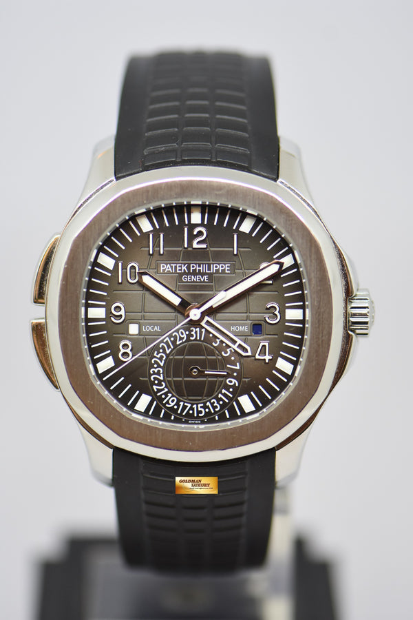 [SOLD] PATEK PHILIPPE AQUANAUT TRAVEL TIME 40mm STEEL IN RUBBER 5164A AUTOMATIC (MINT)