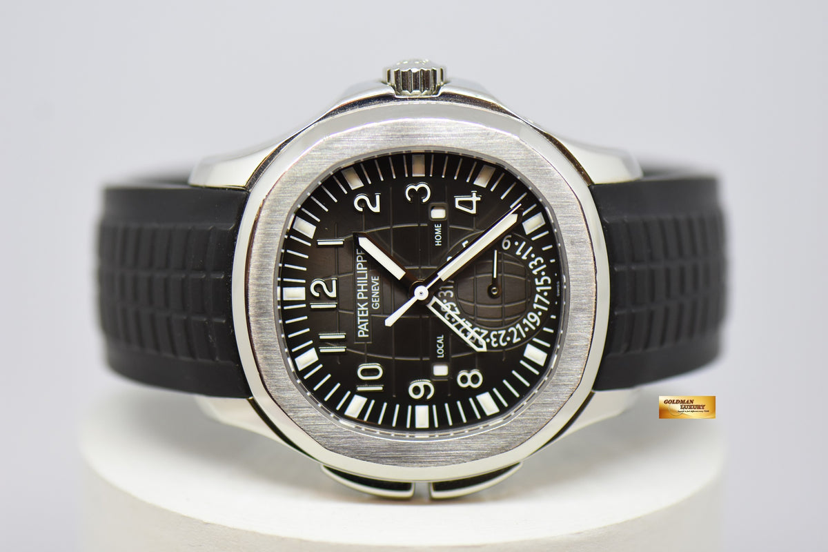 [SOLD] PATEK PHILIPPE AQUANAUT TRAVEL TIME 40mm STEEL IN RUBBER 5164A AUTOMATIC (MINT)