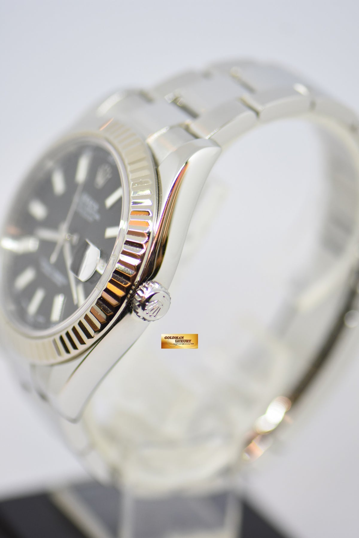 [SOLD] ROLEX OYSTER PERPETUAL DATEJUST 41 STEEL IN BRACELET BLACK DIAL AUTOMATIC 116334 (MINT)