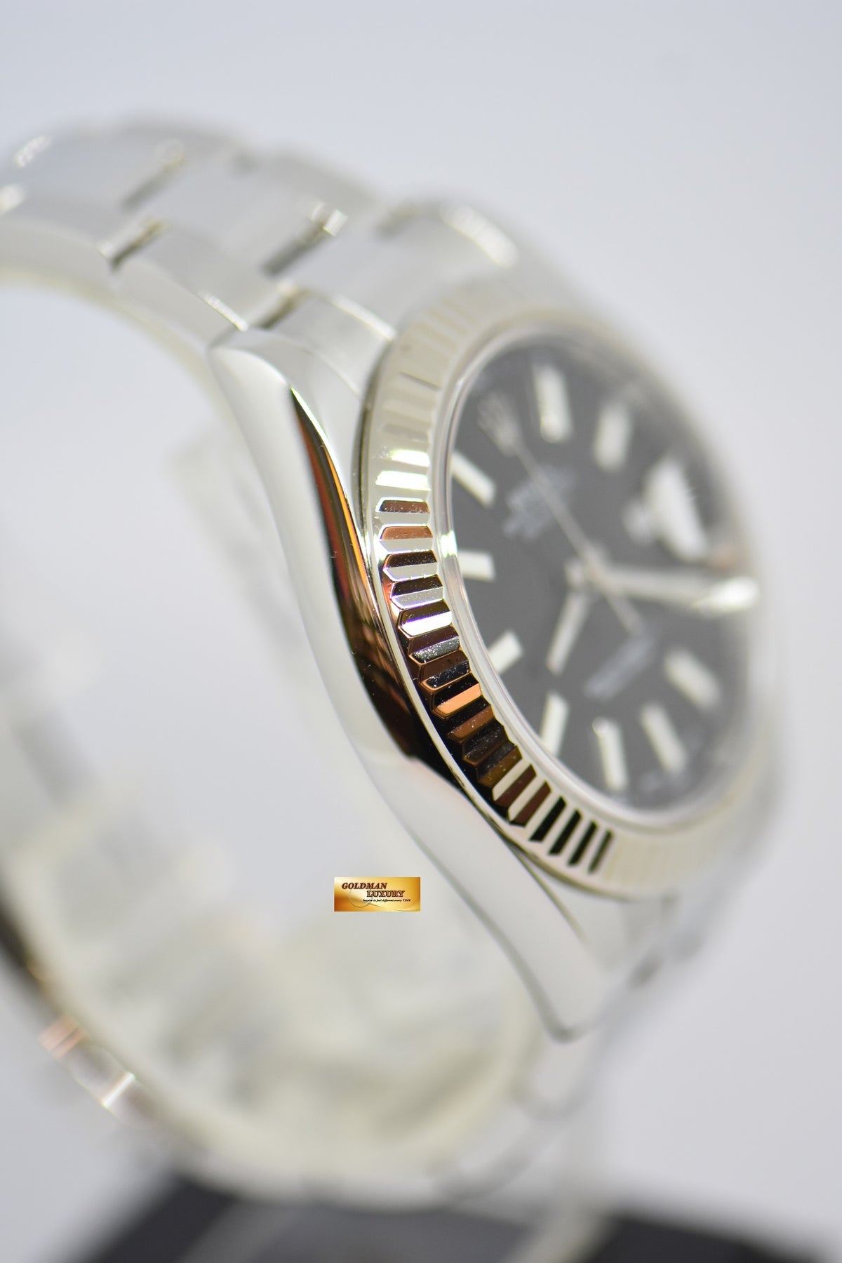[SOLD] ROLEX OYSTER PERPETUAL DATEJUST 41 STEEL IN BRACELET BLACK DIAL AUTOMATIC 116334 (MINT)