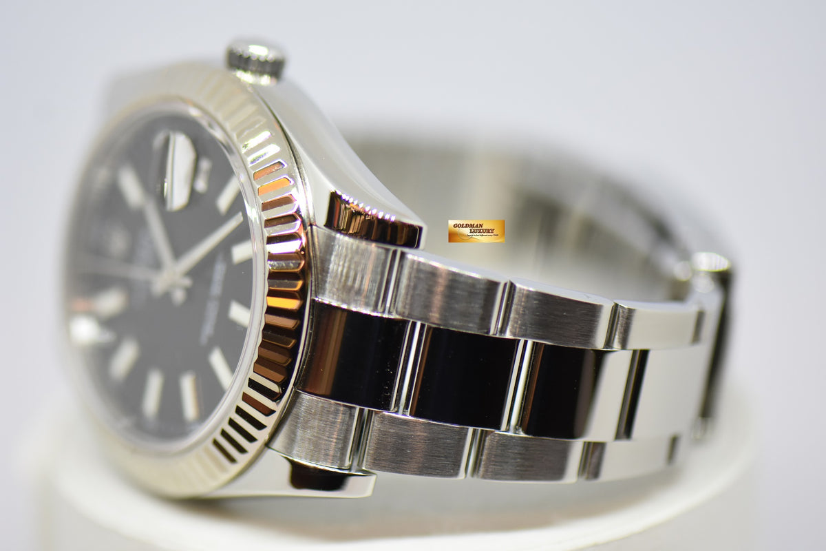 [SOLD] ROLEX OYSTER PERPETUAL DATEJUST 41 STEEL IN BRACELET BLACK DIAL AUTOMATIC 116334 (MINT)