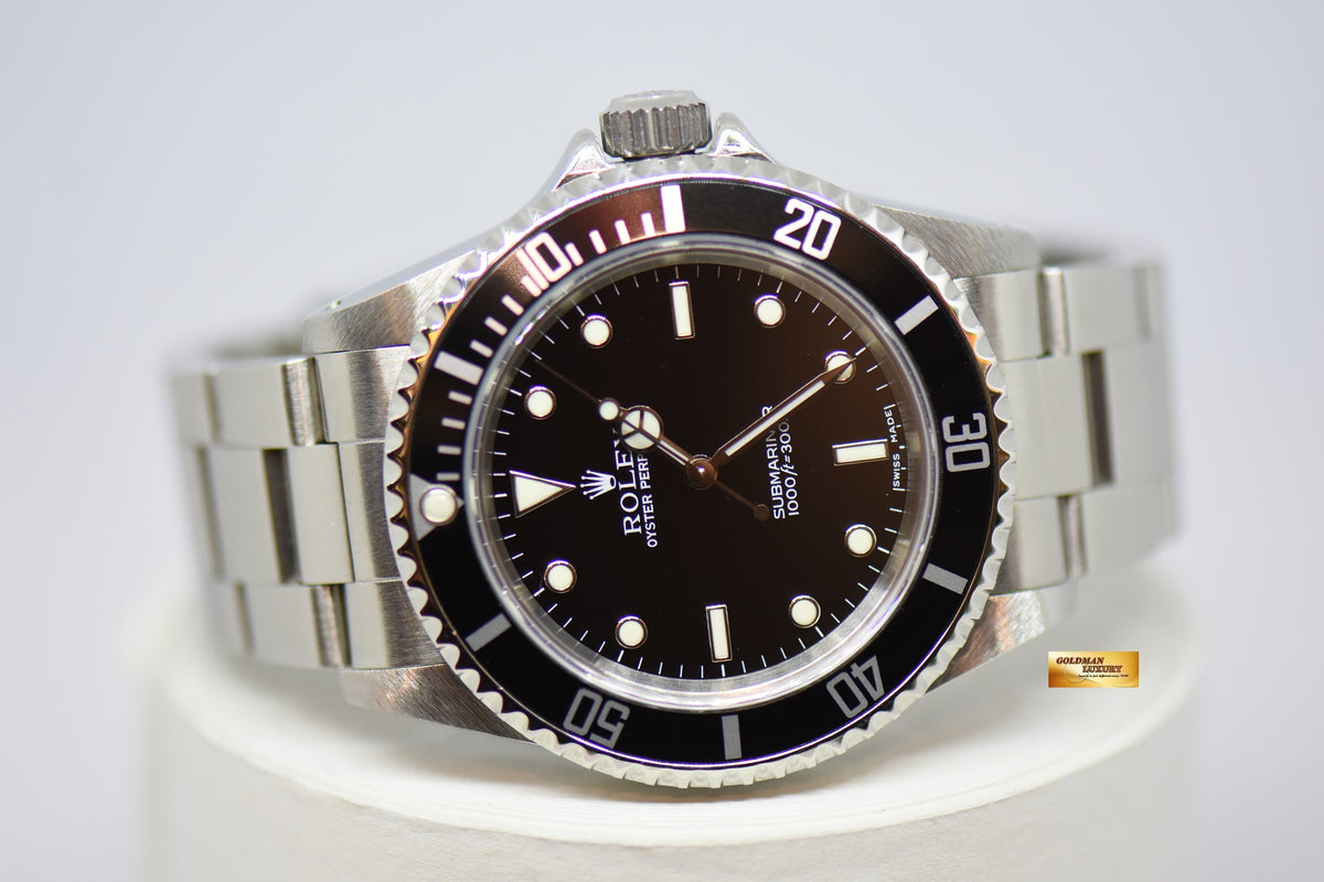 [SOLD] ROLEX OYSTER SUBMARINER NO DATE 2-LINERS 14060M (MINT)