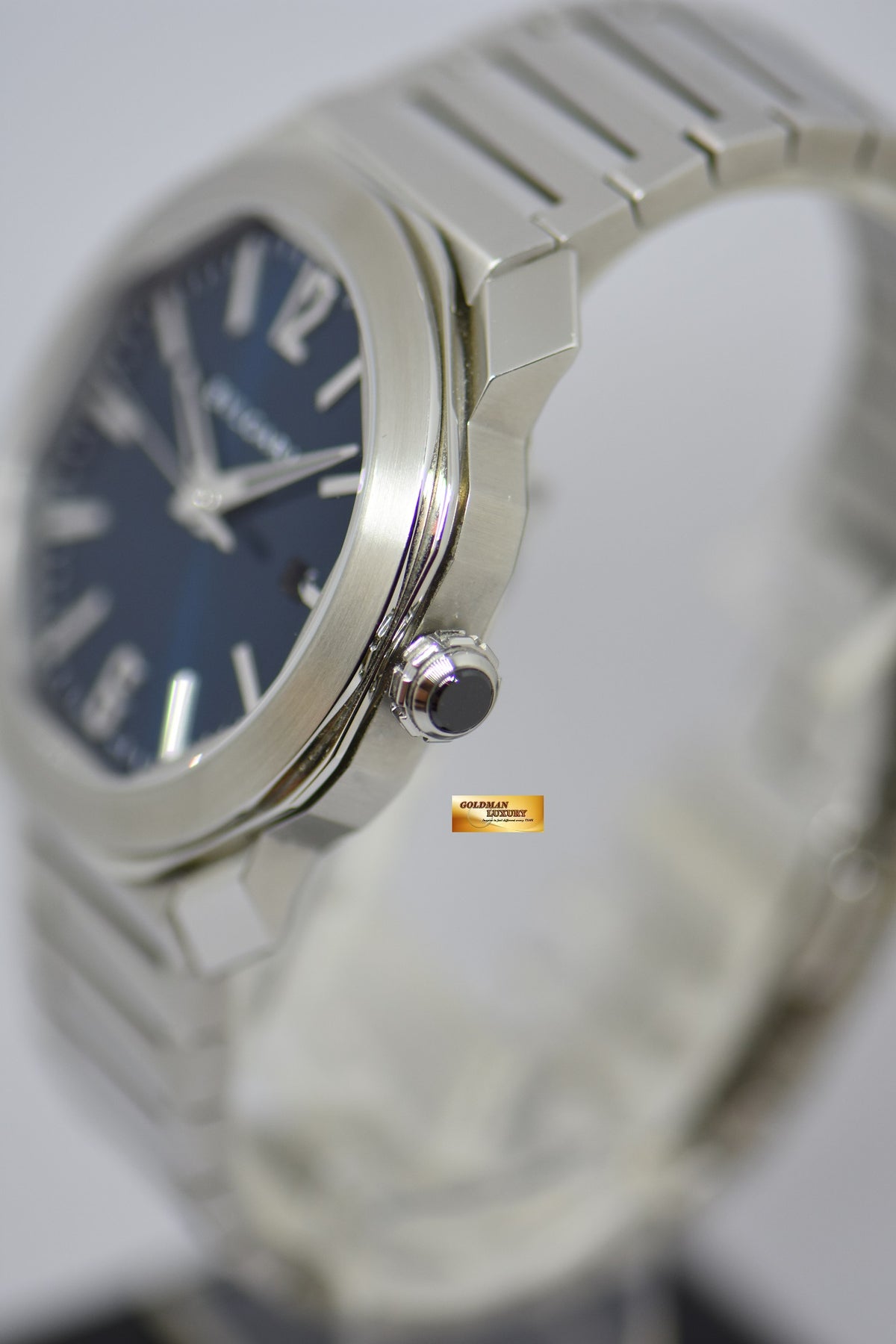 [SOLD] BVLGARI OCTO ROMA STEEL IN BRACELET BLUE DIAL OC41S AUTOMATIC (MINT)