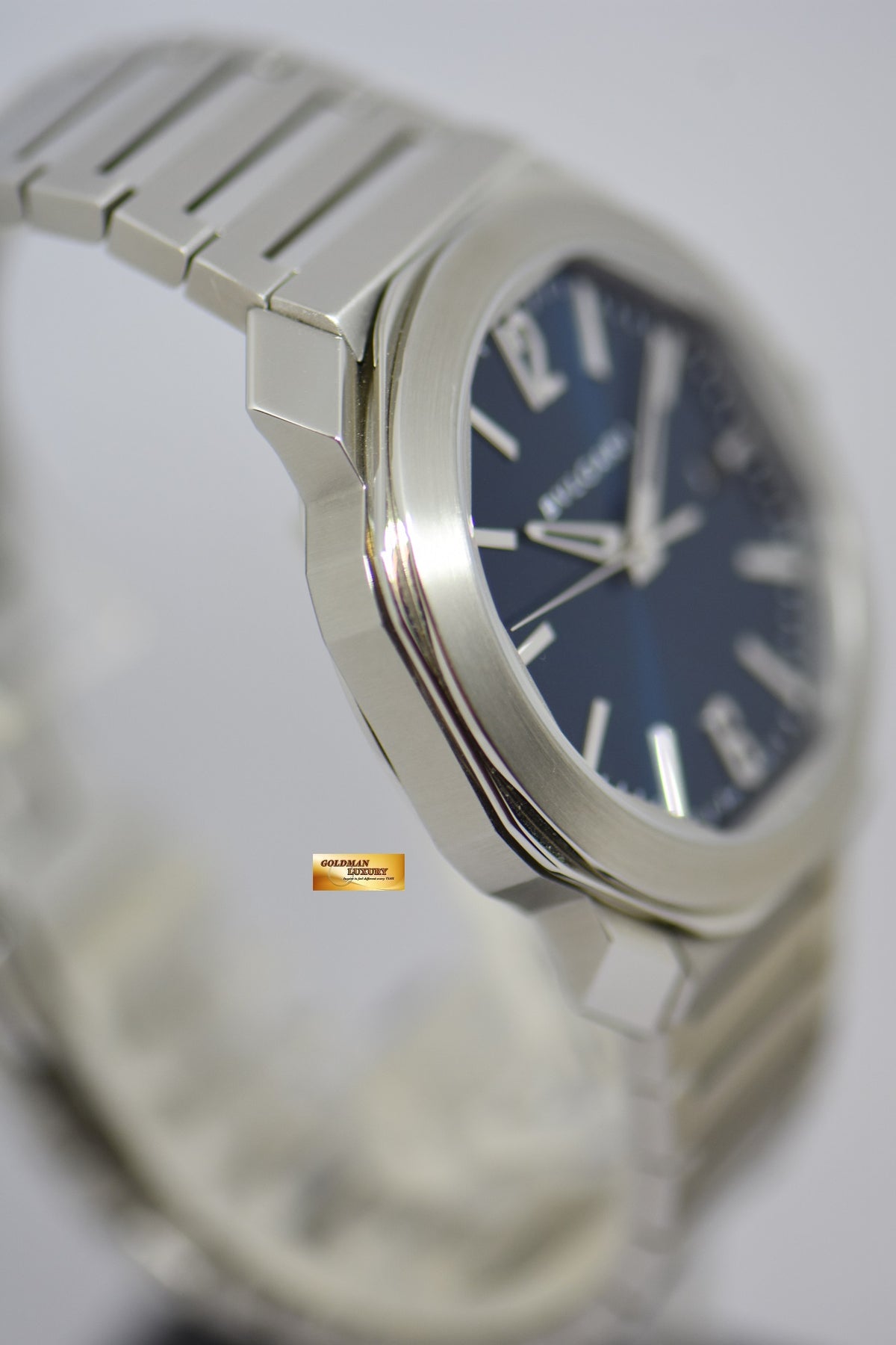 [SOLD] BVLGARI OCTO ROMA STEEL IN BRACELET BLUE DIAL OC41S AUTOMATIC (MINT)