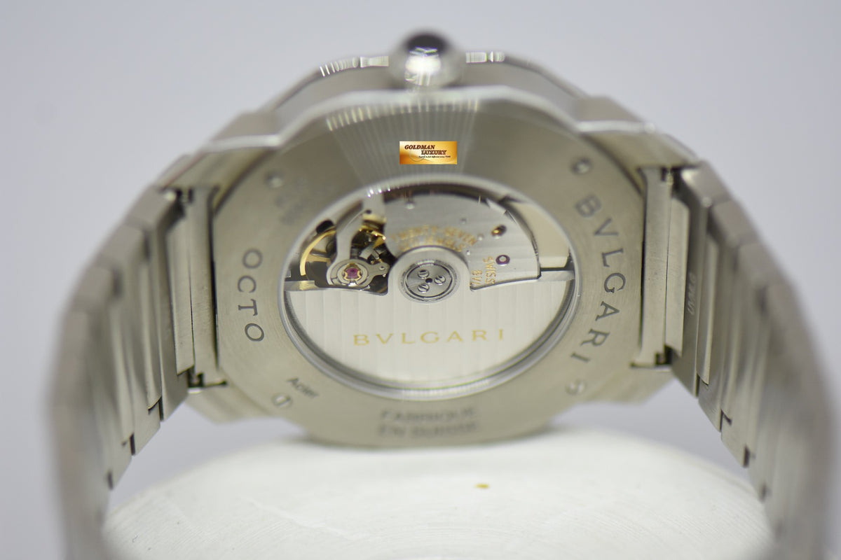 [SOLD] BVLGARI OCTO ROMA STEEL IN BRACELET BLUE DIAL OC41S AUTOMATIC (MINT)
