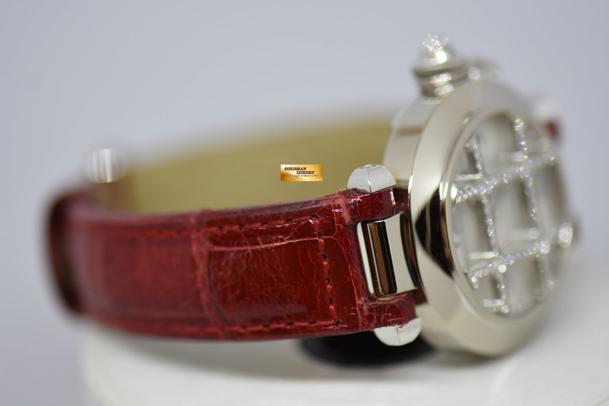 [SOLD] CARTIER PASHA 32mm 18K WHITE GOLD DIAMONDS AUTOMATIC (MINT)