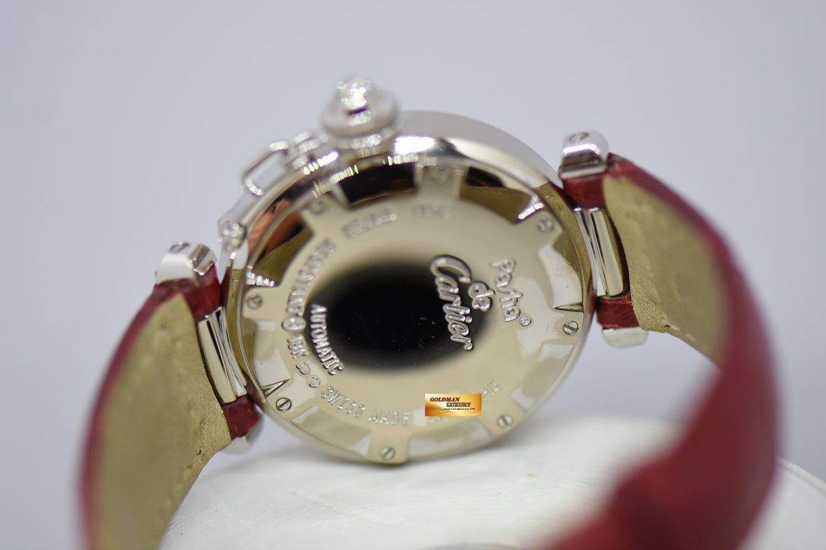 [SOLD] CARTIER PASHA 32mm 18K WHITE GOLD DIAMONDS AUTOMATIC (MINT)