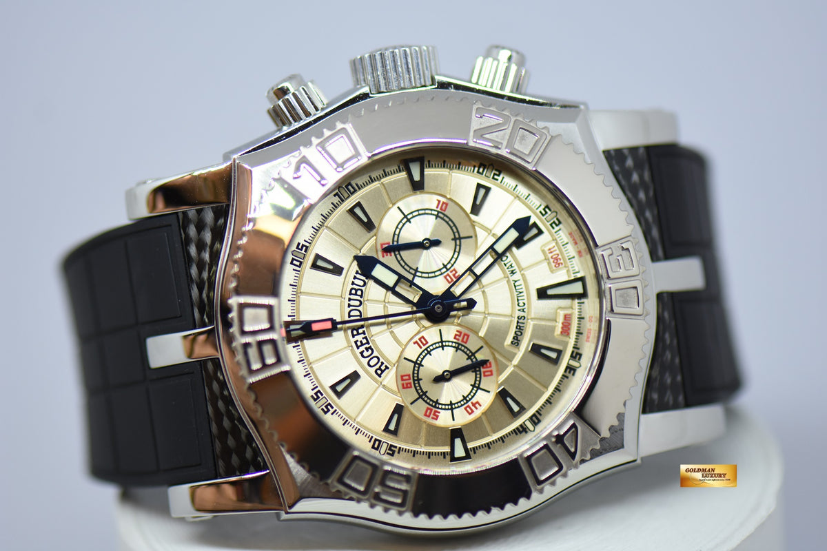 [SOLD] ROGER DUBUIS EASY DIVER JUST FOR FRIENDS 46mm STEEL IN RUBBER RD56 MANUAL WINDING SE46.56 (MINT)