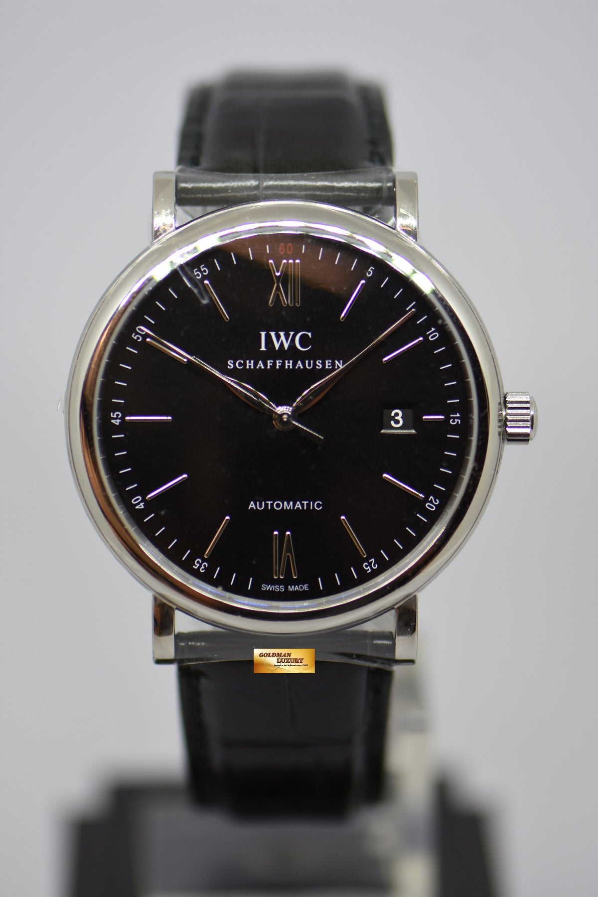 [SOLD] IWC PORTOFINO 39mm BLACK AUTOMATIC IW3565-02 (NEW-UNWORN)