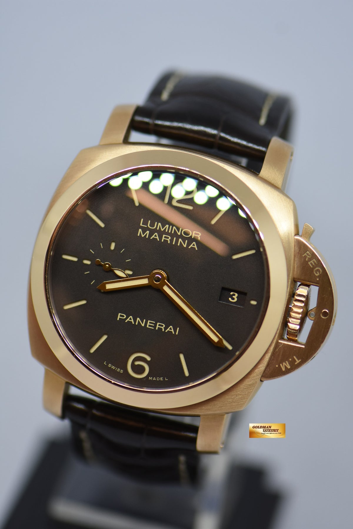 [SOLD] PANERAI LUMINOR MARINA 1950 42mm ROSE GOLD AUTOMATIC PAM 393 (MINT)