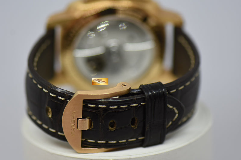 SOLD PANERAI LUMINOR MARINA 1950 42mm ROSE GOLD AUTOMATIC PAM 393 M Goldman Luxury