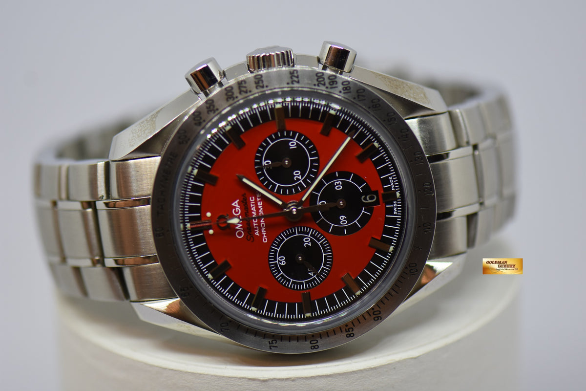 [SOLD] OMEGA SPEEDMASTER CHRONOGRAPH “MICHAEL SCHUMACHER” THE LEGEND COLLECTION RED DIAL 3506.61.00 AUTOMATIC (LNIB)