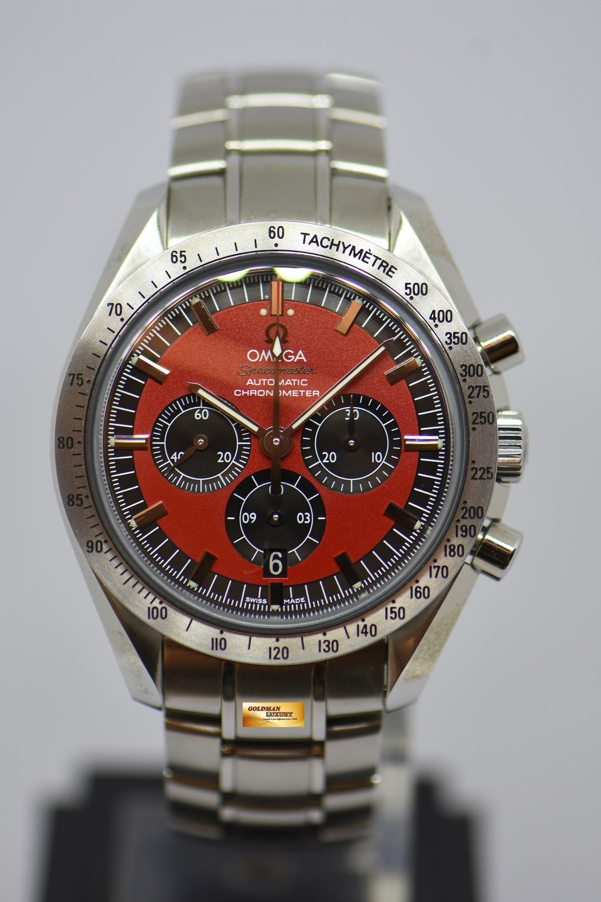 [SOLD] OMEGA SPEEDMASTER CHRONOGRAPH “MICHAEL SCHUMACHER” THE LEGEND COLLECTION RED DIAL 3506.61.00 AUTOMATIC (LNIB)