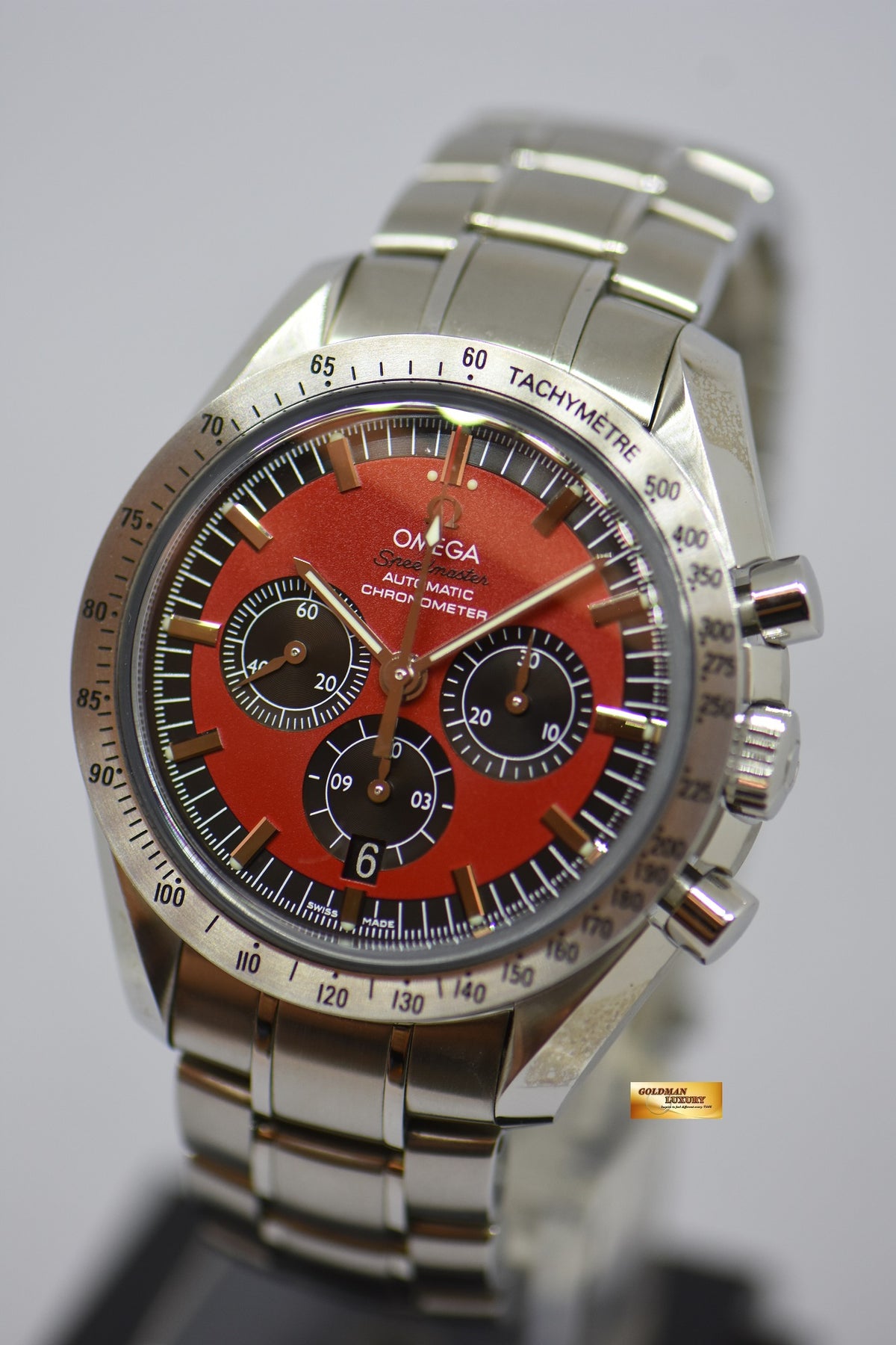 [SOLD] OMEGA SPEEDMASTER CHRONOGRAPH “MICHAEL SCHUMACHER” THE LEGEND COLLECTION RED DIAL 3506.61.00 AUTOMATIC (LNIB)