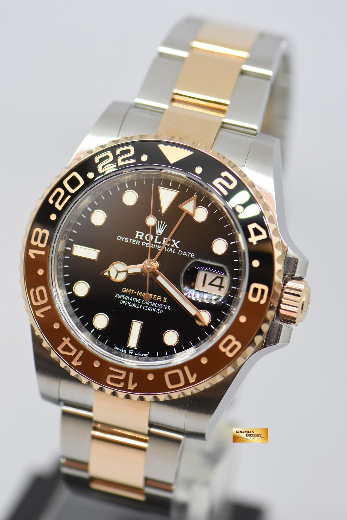 [SOLD] ROLEX OYSTER PERPETUAL GMT-MASTER II “ROOTBEER” CERAMIC HALF-ROSEGOLD AUTOMATIC 126711CHNR (LNIB)