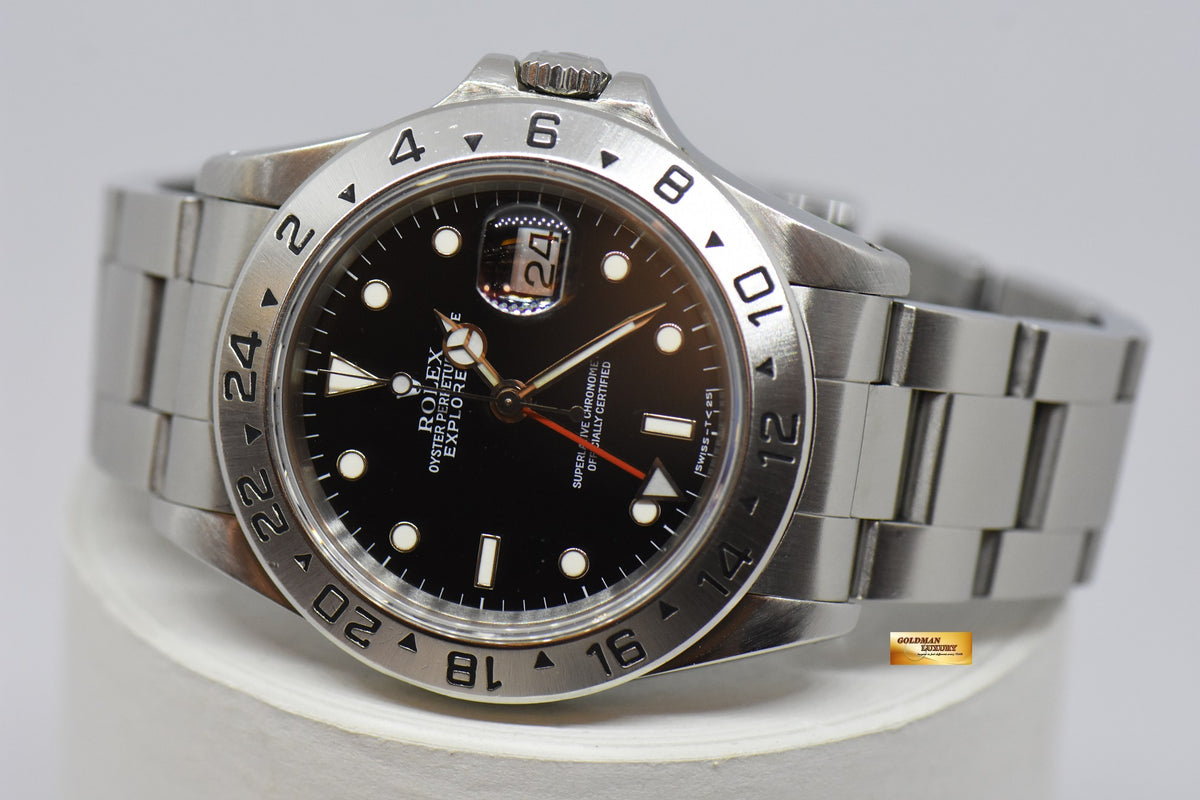 [SOLD] ROLEX OYSTER PERPETUAL EXPLORER II (TRITIUM DIAL-PINHOLE) BLACK 16570 (MINT)