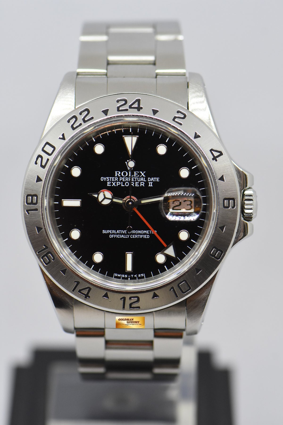 [SOLD] ROLEX OYSTER PERPETUAL EXPLORER II (TRITIUM DIAL-PINHOLE) BLACK 16570 (MINT)