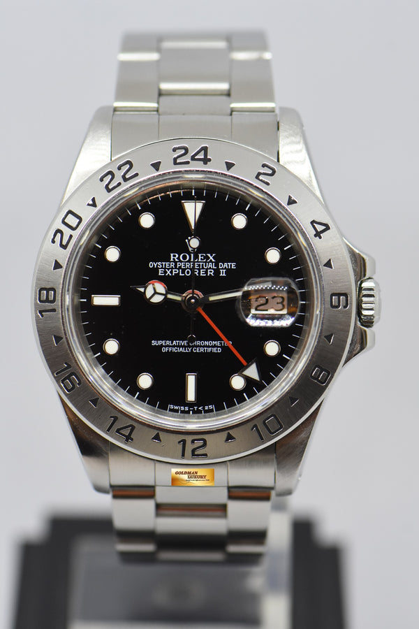 [SOLD] ROLEX OYSTER PERPETUAL EXPLORER II (TRITIUM DIAL-PINHOLE) BLACK 16570 (MINT)