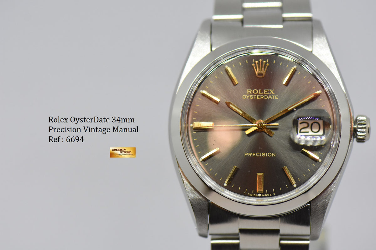 [SOLD] ROLEX OYSTERDATE PRECISION 34mm MANUAL 6694 (VINTAGE)