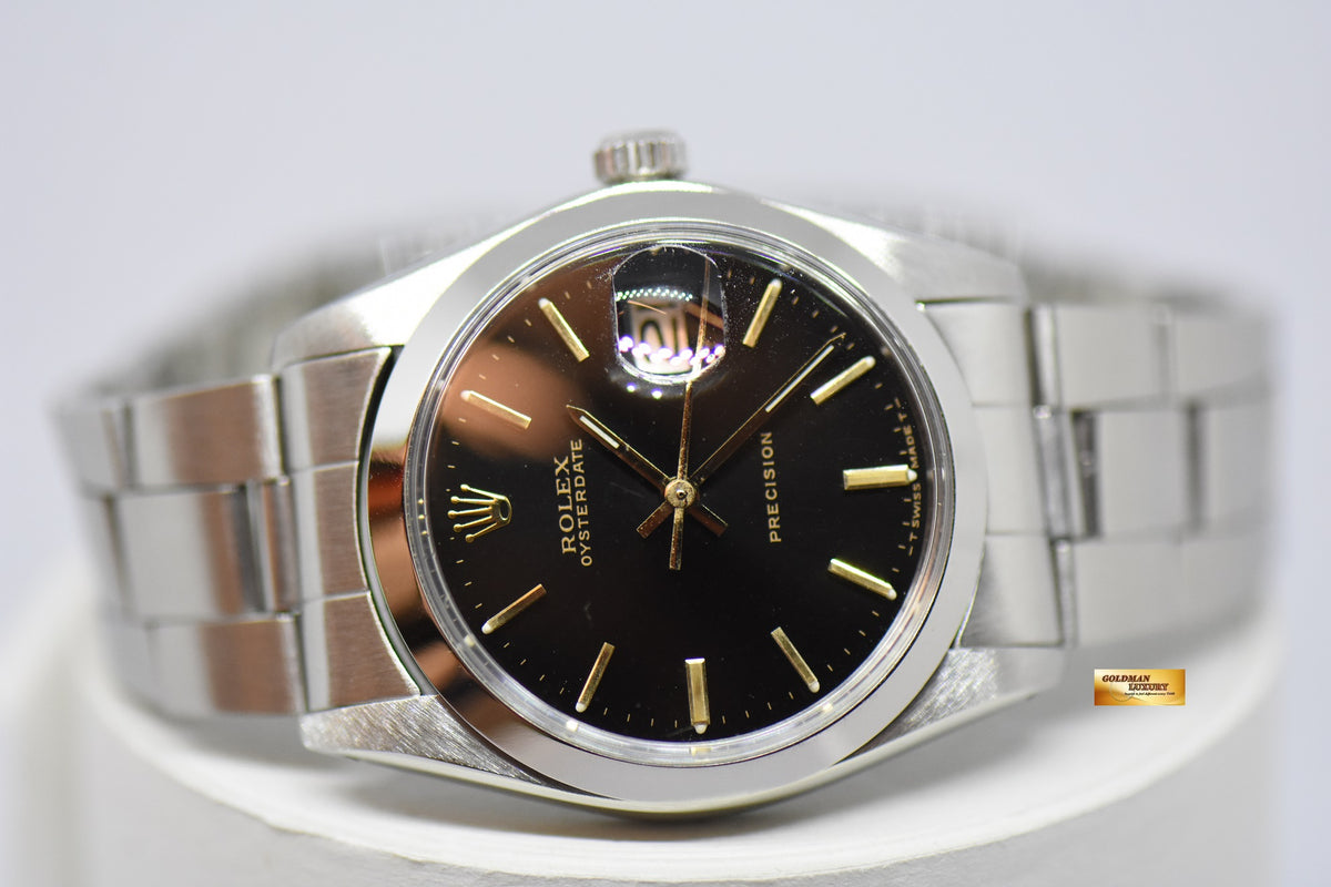 [SOLD] ROLEX OYSTERDATE PRECISION 34mm BLACK MANUAL 6694 (VINTAGE)