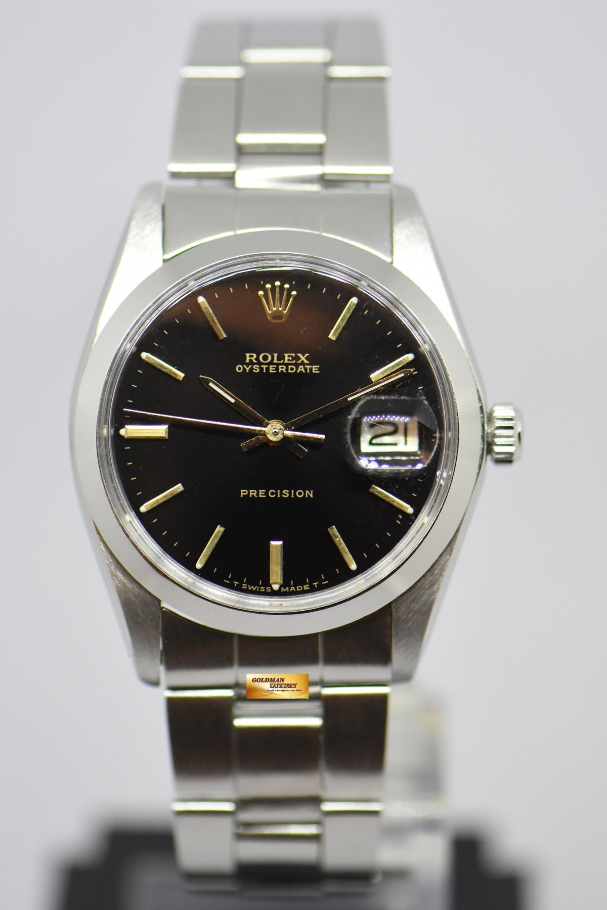 [SOLD] ROLEX OYSTERDATE PRECISION 34mm BLACK MANUAL 6694 (VINTAGE)
