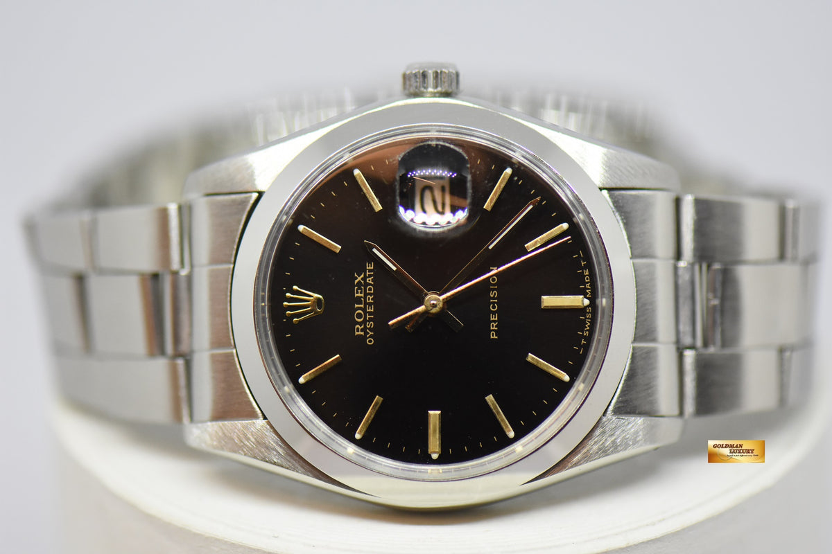 [SOLD] ROLEX OYSTERDATE PRECISION 34mm BLACK MANUAL 6694 (VINTAGE)