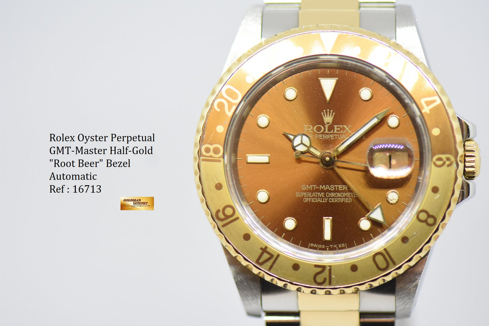 Rolex root beer half gold top