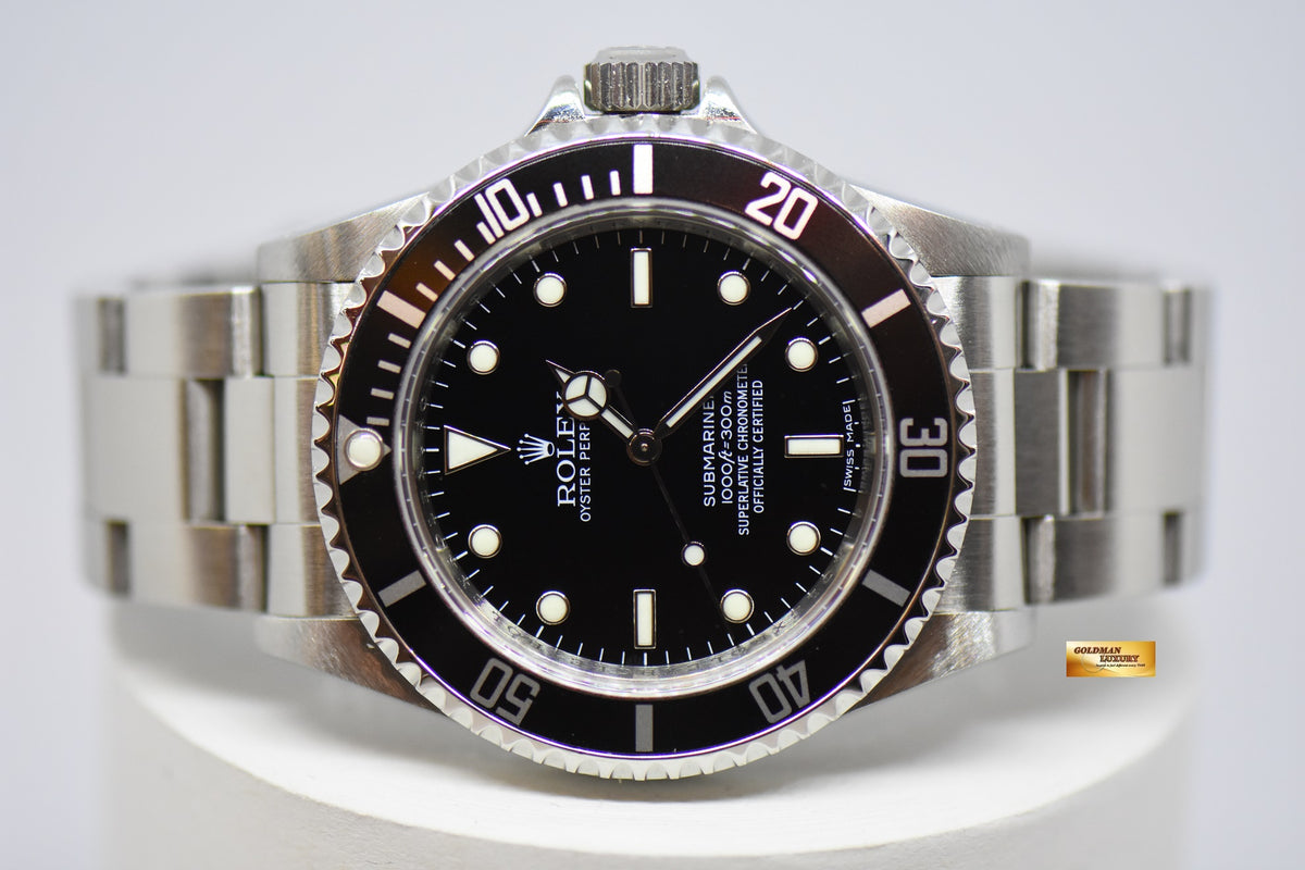 [SOLD] ROLEX OYSTER PERPETUAL SUBMARINER NO-DATE 4 LINERS 40mm BLACK 14060M (CHAPTERING) (MINT)