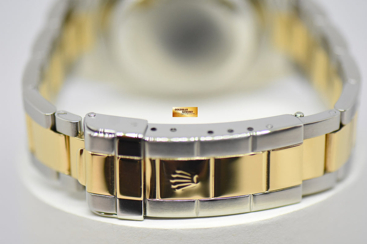 [SOLD] ROLEX OYSTER PERPETUAL SUBMARINER SUNBURST BLUE 40mm HALF-GOLD IN BRACELET 16613LB (MINT)