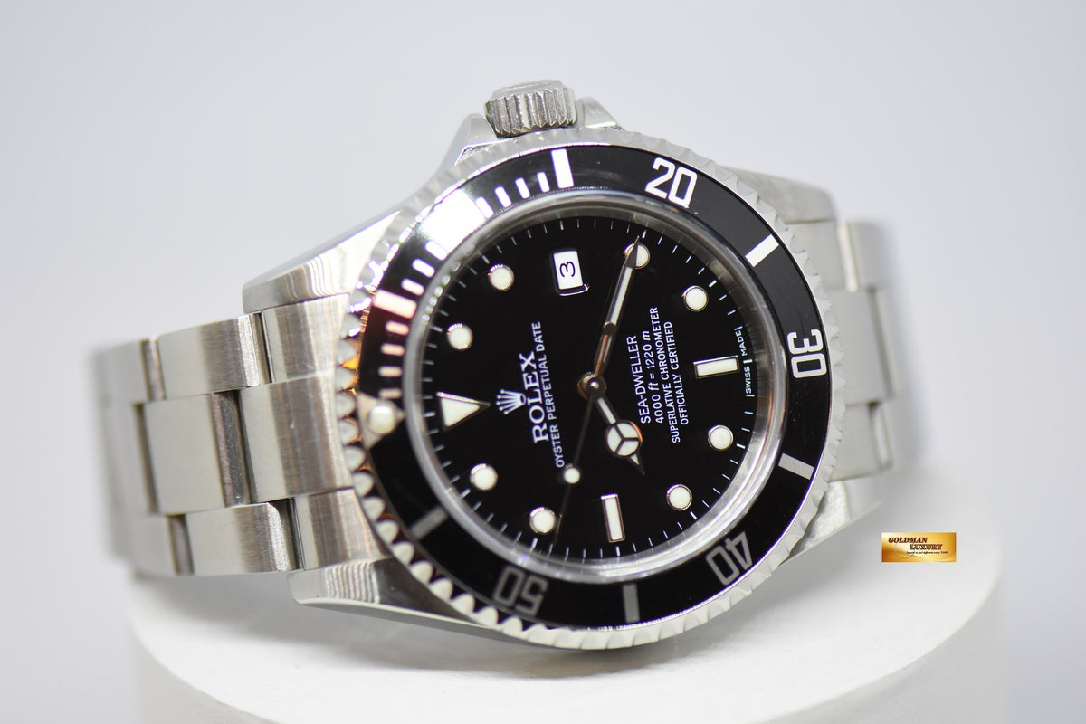 [SOLD] ROLEX OYSTER PERPETUAL SEA-DWELLER STEEL IN BRACELET 40mm BLACK 16600 (NEAR MINT)