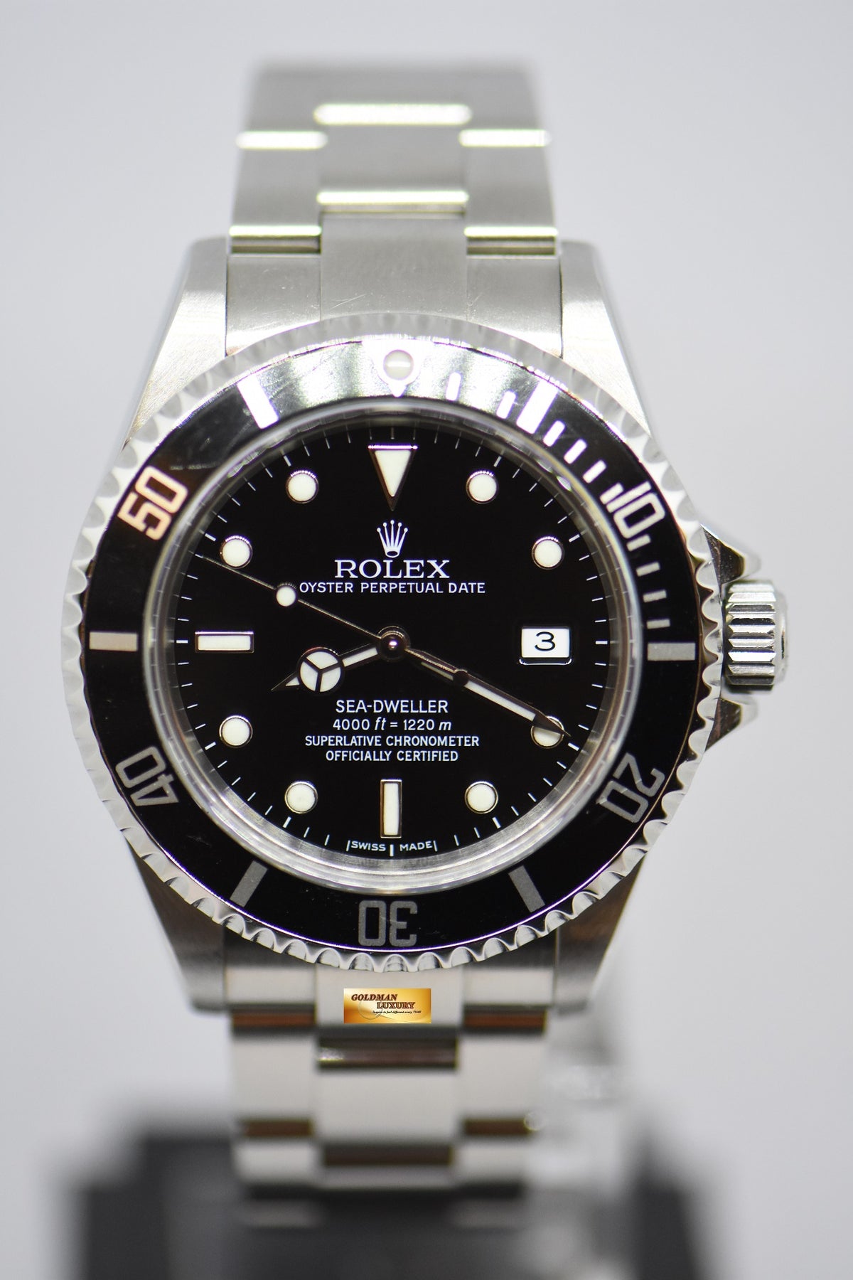 [SOLD] ROLEX OYSTER PERPETUAL SEA-DWELLER STEEL IN BRACELET 40mm BLACK 16600 (NEAR MINT)