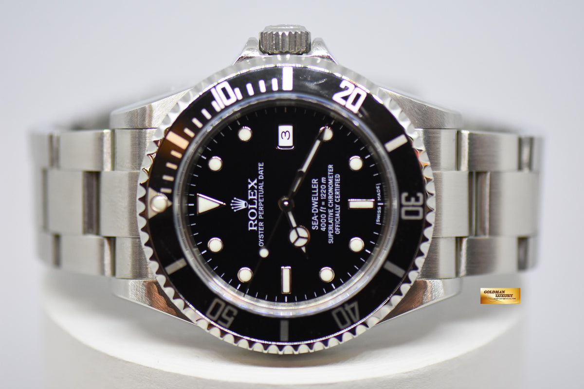 [SOLD] ROLEX OYSTER PERPETUAL SEA-DWELLER STEEL IN BRACELET 40mm BLACK 16600 (NEAR MINT)