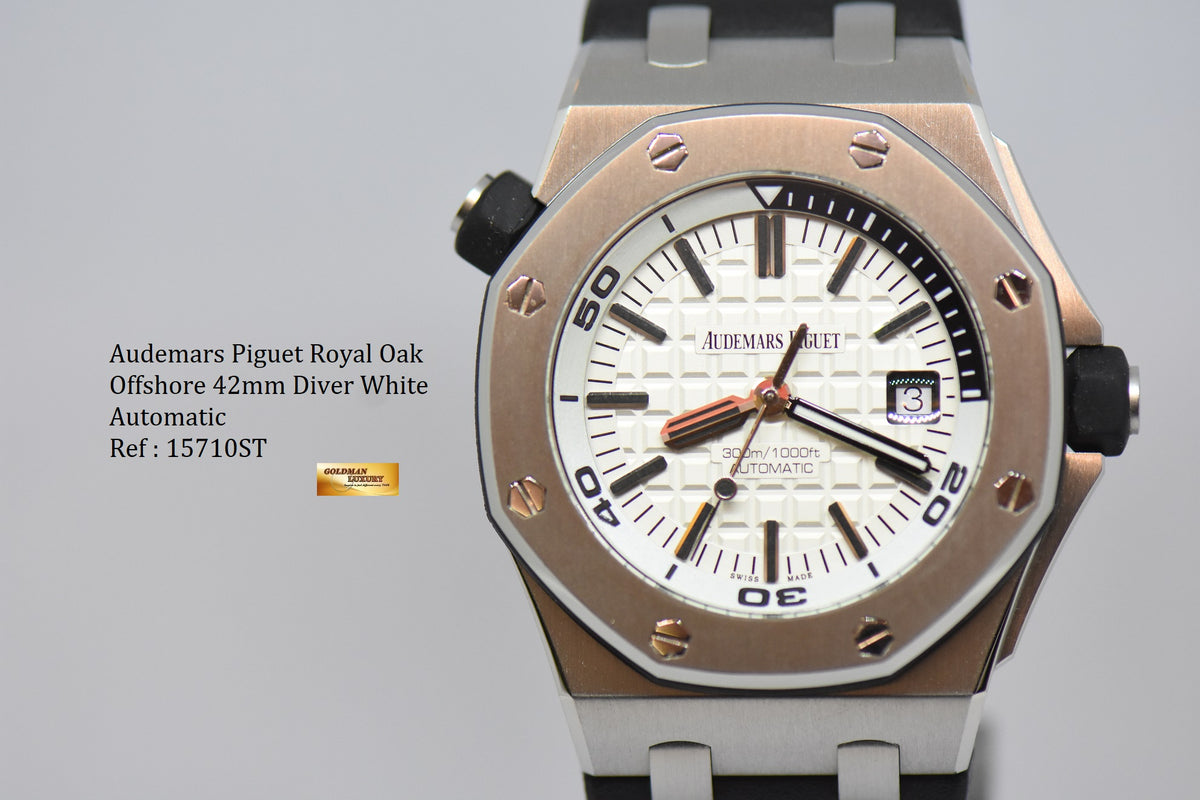 [SOLD] AUDEMARS PIGUET ROYAL OAK OFFSHORE DIVER 42mm WHITE AUTOMATIC 15710ST (MINT)