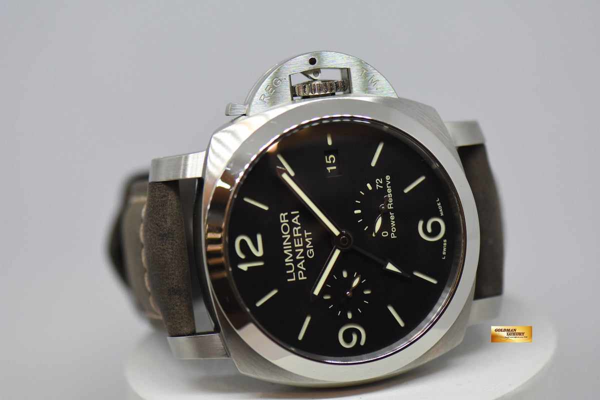 [SOLD] PANERAI LUMINOR 1950 GMT POWER RESERVE 44mm P.9000 AUTOMATIC PAM 321 (MINT)