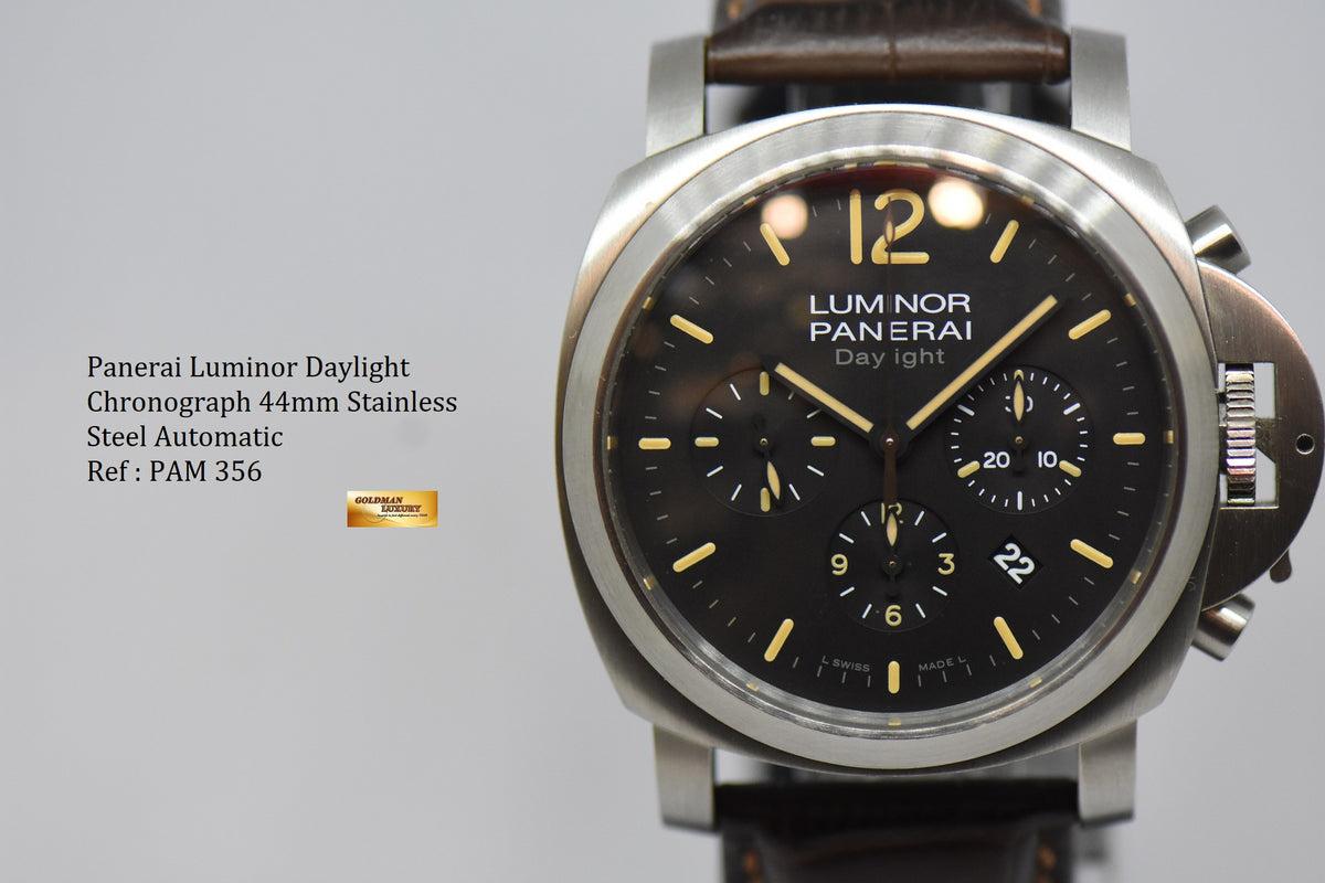 [SOLD] PANERAI LUMINOR DAYLIGHT CHRONOGRAPH 44mm AUTOMATIC PAM 356 (MINT)