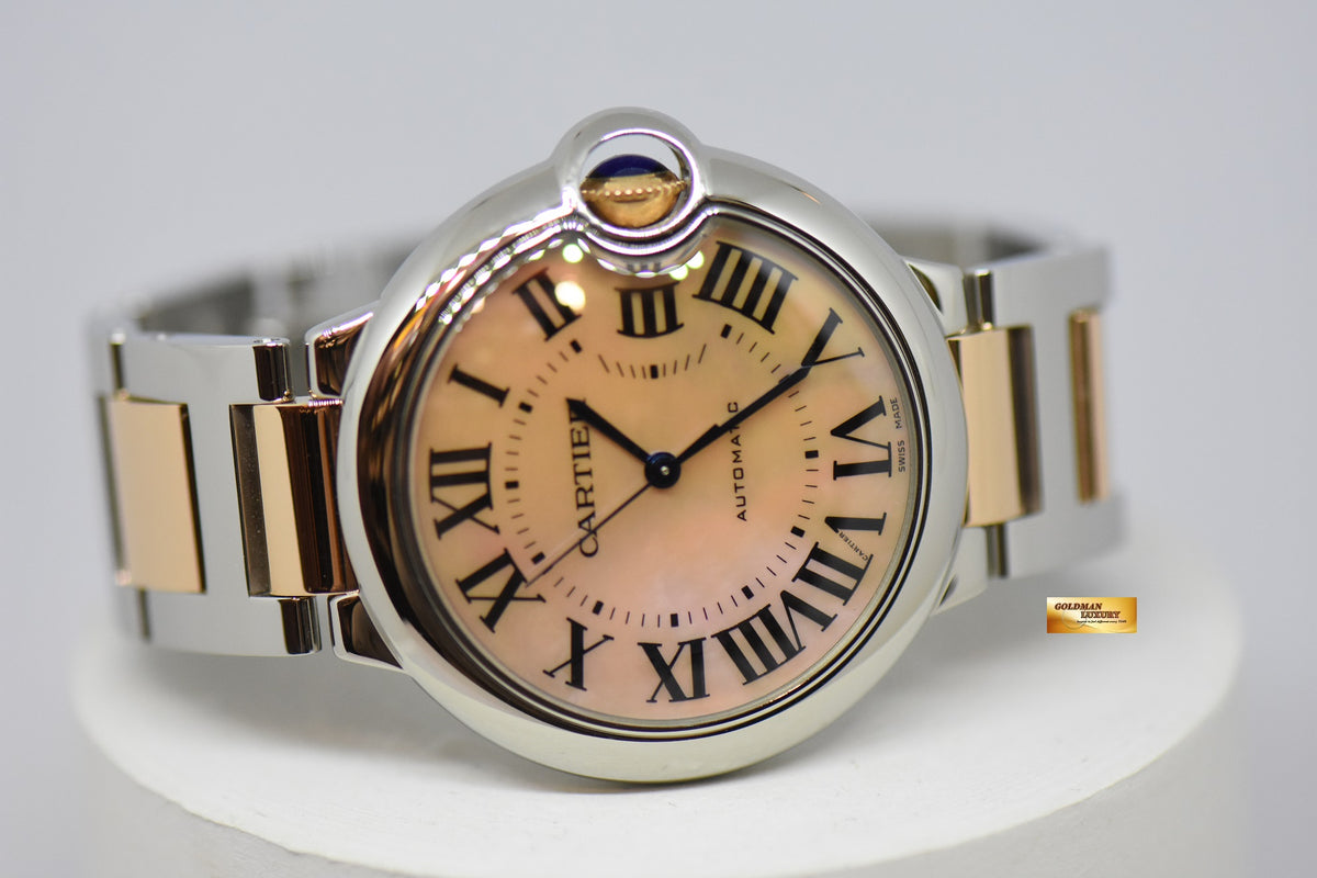 [SOLD] CARTIER BALLON BLEU 36mm MOP DIAL HALF-GOLD AUTOMATIC 3284 (MINT)