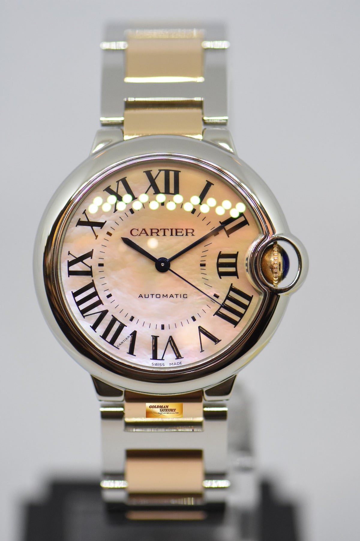 [SOLD] CARTIER BALLON BLEU 36mm MOP DIAL HALF-GOLD AUTOMATIC 3284 (MINT)