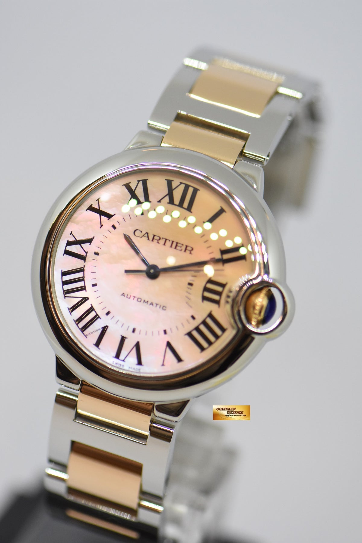 [SOLD] CARTIER BALLON BLEU 36mm MOP DIAL HALF-GOLD AUTOMATIC 3284 (MINT)