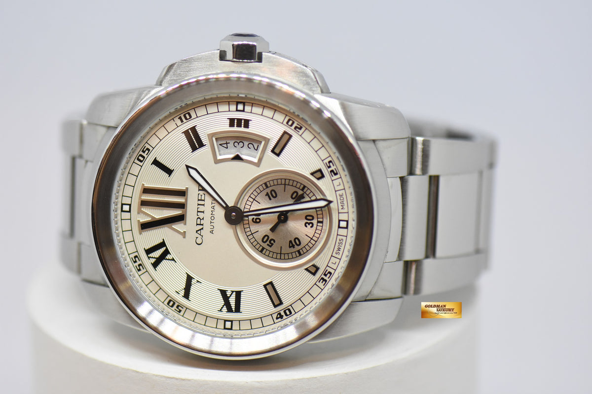 [SOLD] CARTIER De CALIBRE 42mm STEEL IN BRACELET DATE AUTOMATIC W7100015 (MINT)