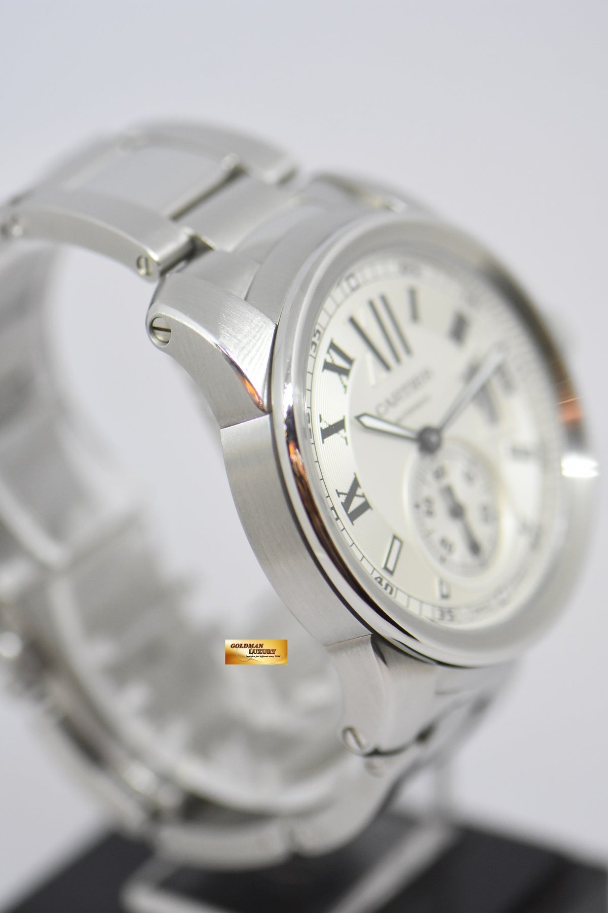 [SOLD] CARTIER De CALIBRE 42mm STEEL IN BRACELET DATE AUTOMATIC W7100015 (MINT)