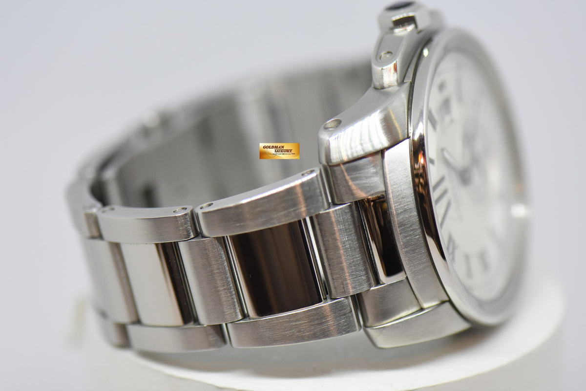 [SOLD] CARTIER De CALIBRE 42mm STEEL IN BRACELET DATE AUTOMATIC W7100015 (MINT)