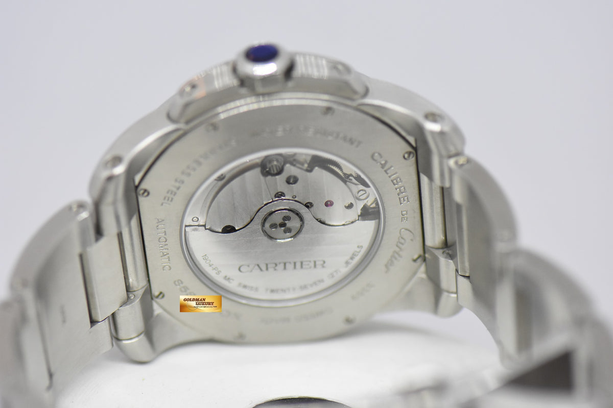 [SOLD] CARTIER De CALIBRE 42mm STEEL IN BRACELET DATE AUTOMATIC W7100015 (MINT)