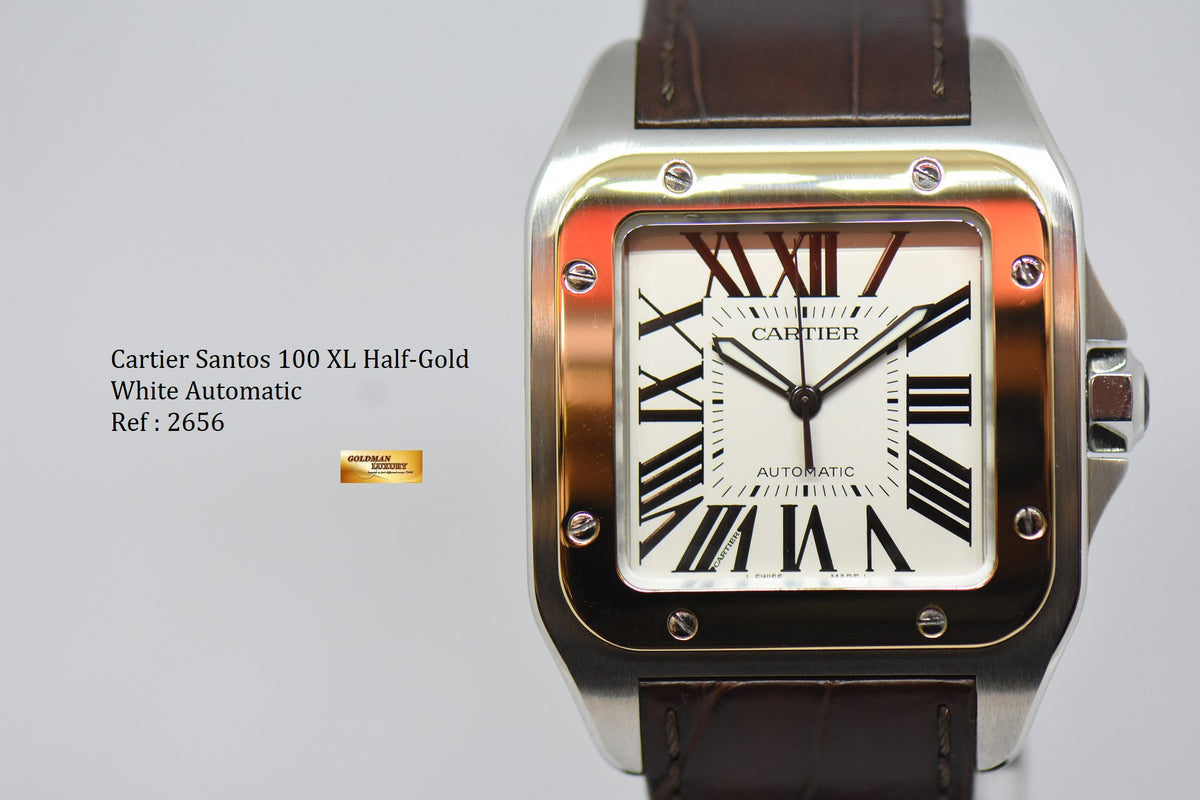[SOLD] CARTIER SANTOS 100XL HALF GOLD AUTOMATIC 2656 (MINT)