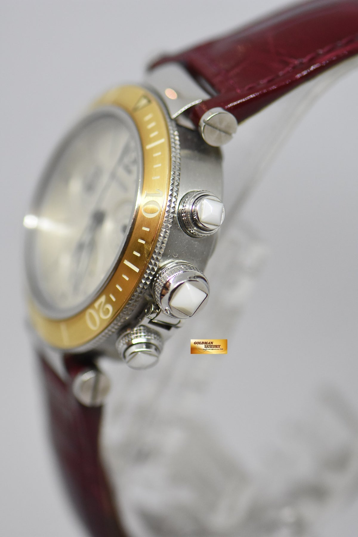 [SOLD] CARTIER PASHA SEATIMER 37mm CHRONOGRAPH HALF-GOLD QUARTZ 3129 (NEAR MINT)