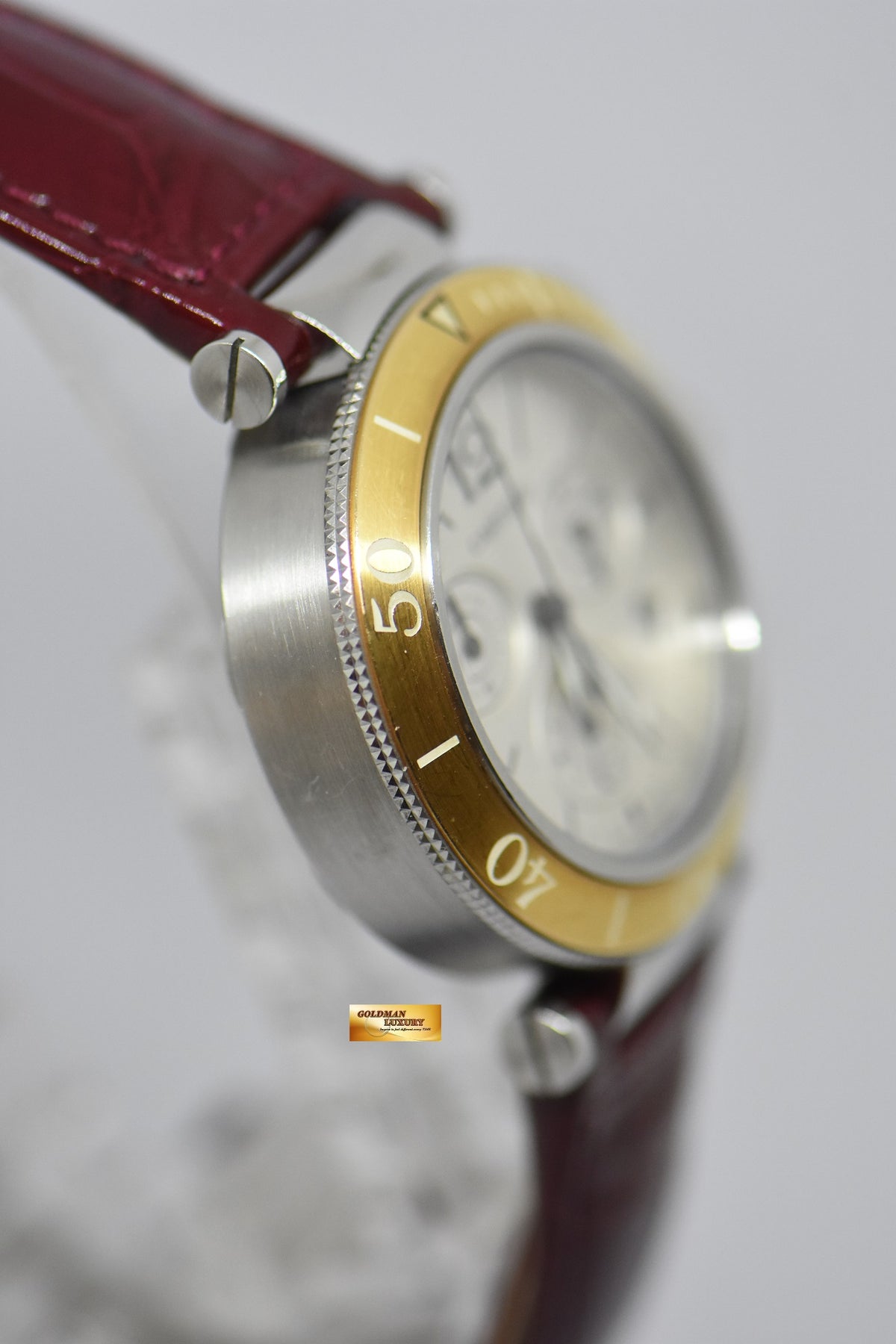 [SOLD] CARTIER PASHA SEATIMER 37mm CHRONOGRAPH HALF-GOLD QUARTZ 3129 (NEAR MINT)