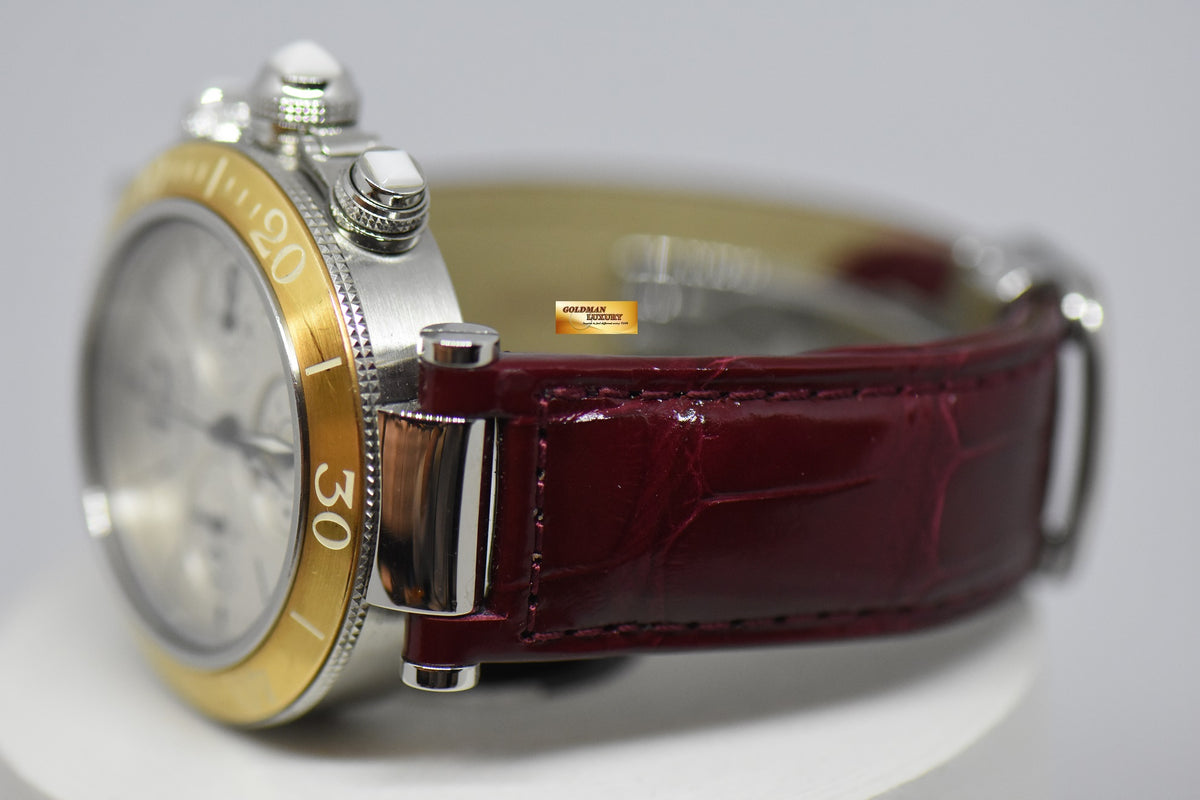 [SOLD] CARTIER PASHA SEATIMER 37mm CHRONOGRAPH HALF-GOLD QUARTZ 3129 (NEAR MINT)