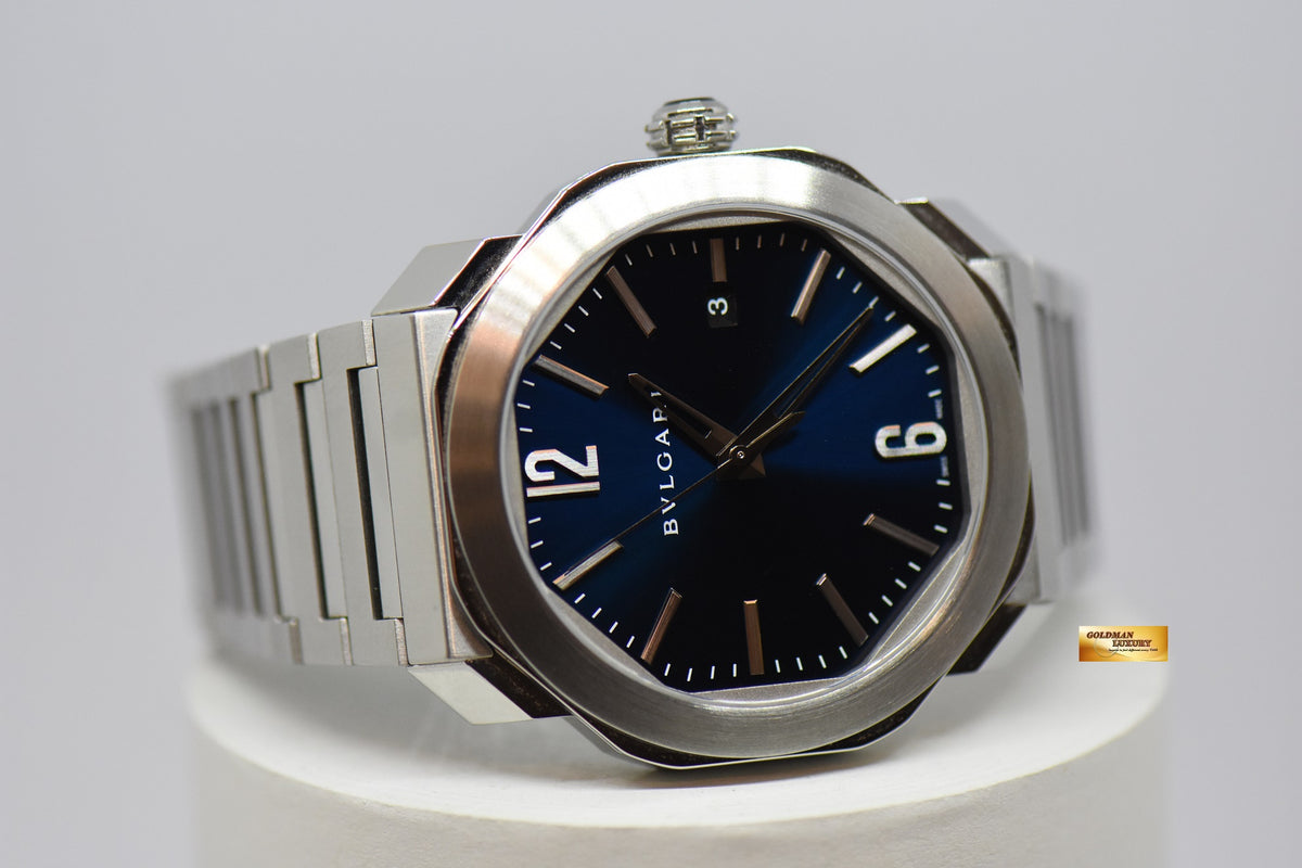 [SOLD] BVLGARI OCTO ROMA STEEL IN BRACELET 41mm BLUE AUTOMATIC OC 41S (MINT)