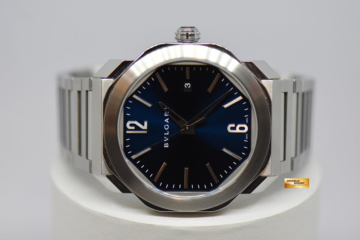 [SOLD] BVLGARI OCTO ROMA STEEL IN BRACELET 41mm BLUE AUTOMATIC OC 41S (MINT)