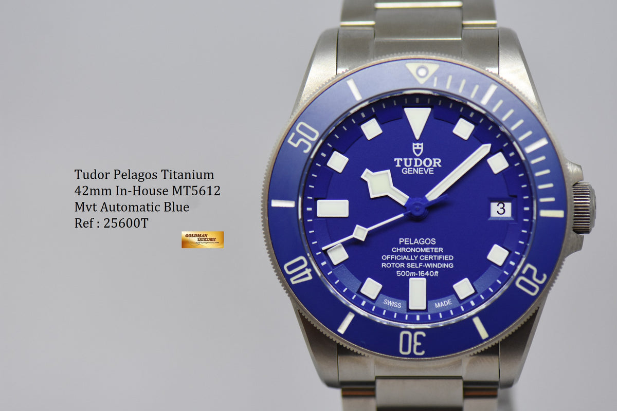 [SOLD] TUDOR PELAGOS TITANIUM IN BRACELET 42mm BLUE AUTOMATIC (MINT)