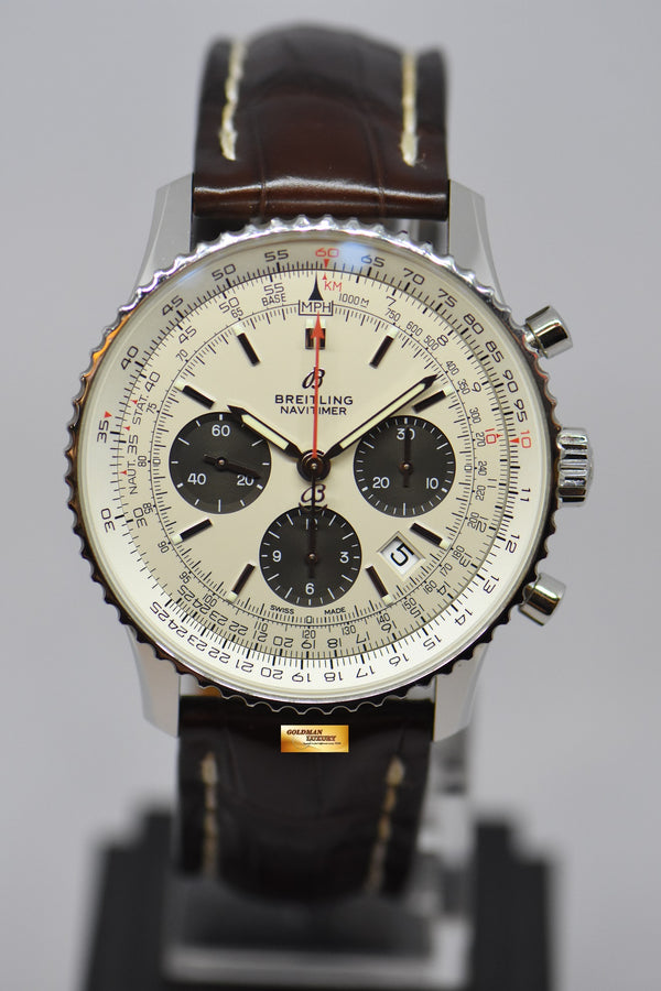 [SOLD] BREITLING NAVITIMER B01 CHRONOGRAPH 43mm AUTOMATIC WHITE AB0121211 (MINT)